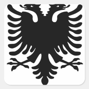 Adesivo Quadrado Águia albanesa