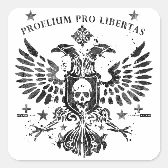 Adesivo Quadrado Águia Dupla Moderna (Frente)