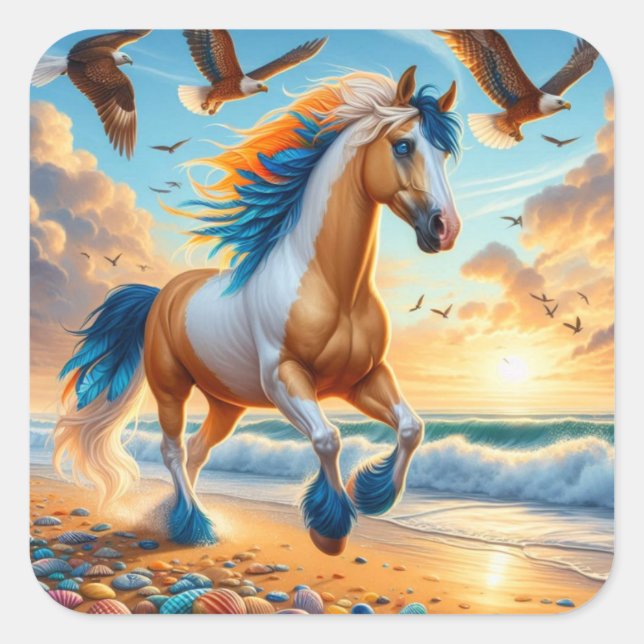 Adesivo Quadrado Águia Oceânica de Tintas (Frente)