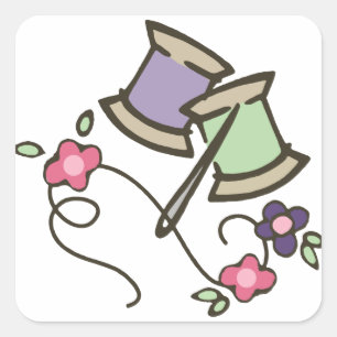 Adesivo Quadrado Agulha e segmento