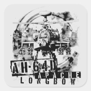 Adesivo Quadrado AH-64D Apache Longbow