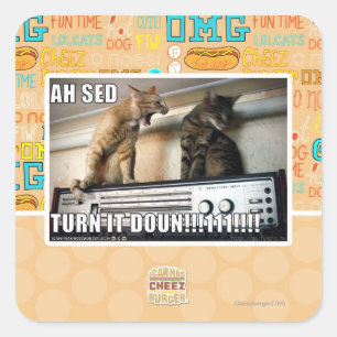 Adesivo Quadrado Ah volta do Sed ele para baixo!!