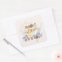 Adesivo Quadrado Ahoy! Vinheta Chá Baby Boy