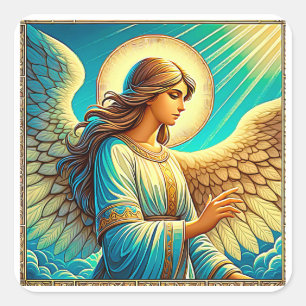 Adesivo Quadrado AI Belo Efeito Expressionista de Anjo