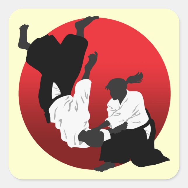 Adesivo Quadrado Aikido (Frente)