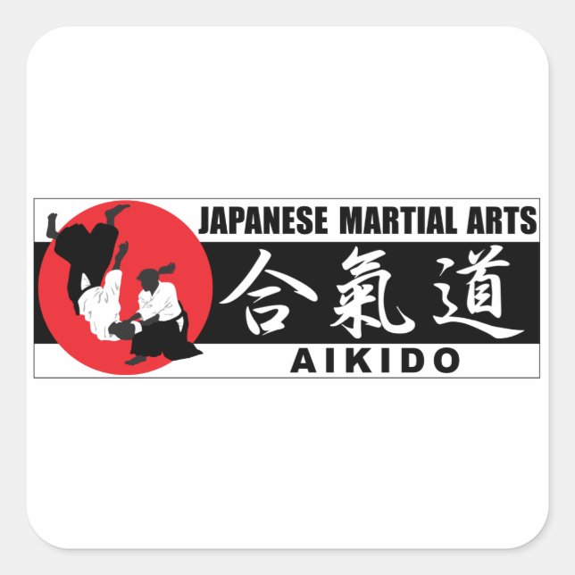 Adesivo Quadrado Aikido 2 (Frente)