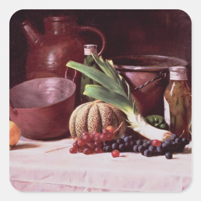 Adesivo Quadrado Ainda com vida, 1909 (Frente)