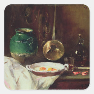 Adesivo Quadrado Ainda vida (óleo no painel) 2