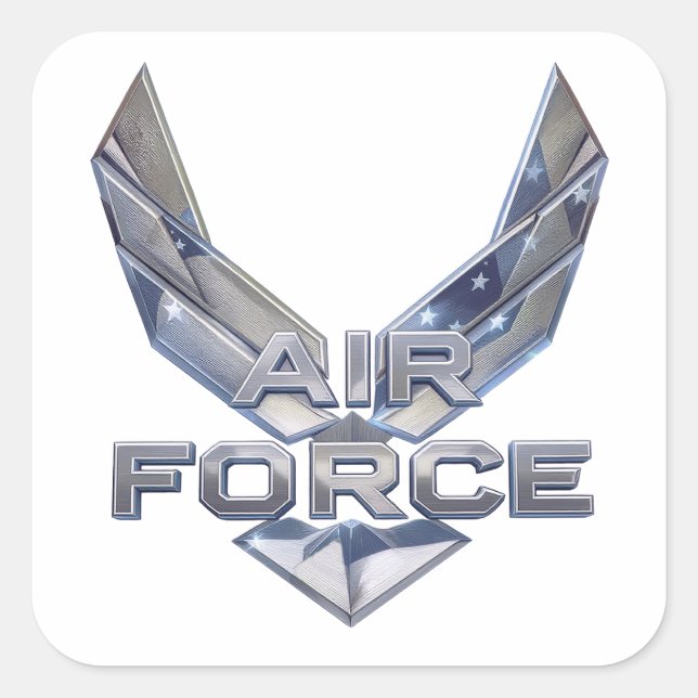Adesivo Quadrado Air Force (USAF) (Frente)