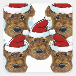 ADESIVO QUADRADO AIREDALE TERRIERS