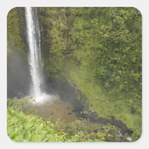 Adesivo Quadrado Akaka Falls, Costa de Hamakua, Ilha do Havaí,
