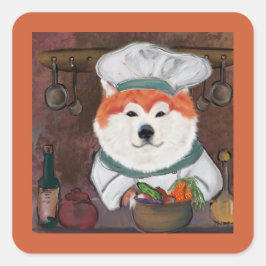 Adesivo Quadrado Akita