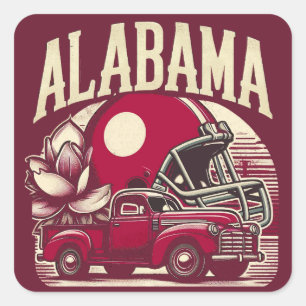Adesivo Quadrado Alabama