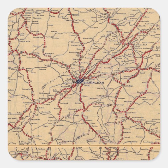 Adesivo Quadrado Alabama 4 (Frente)