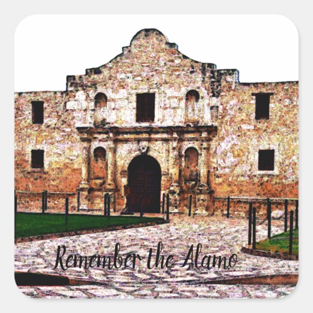Adesivo Quadrado Alamo Square Stickers (Frente)