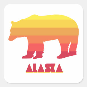 Adesivo Quadrado Alaska Bear