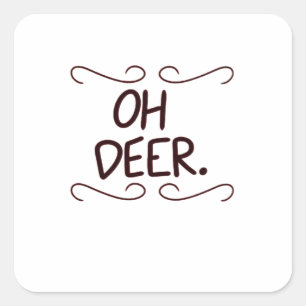 Adesivo Quadrado Alastor Oh Deer Arte Criativo Design