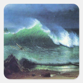 Adesivo Quadrado Albert Bierstadt, Mar de Emerald