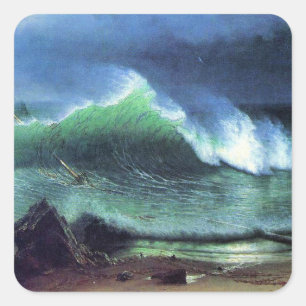 Adesivo Quadrado Albert Bierstadt, Mar de Emerald