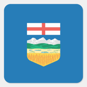Adesivo Quadrado Alberta Flag