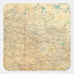 Adesivo Quadrado Alberta & Saskatchewan
