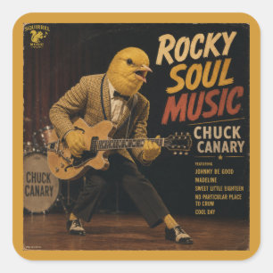 Adesivo Quadrado Álbum de Chuck Canary: uma Paródia