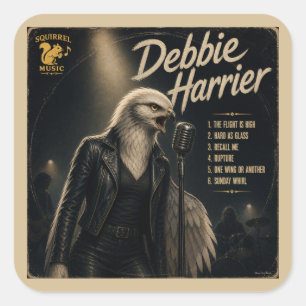 Adesivo Quadrado Álbum de Debbie Harrier: uma Paródia