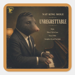 Adesivo Quadrado Álbum do Nat King Mole: uma Paródia