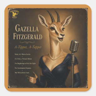 Adesivo Quadrado Álbum Gazella Fitzgerald: uma Paródia