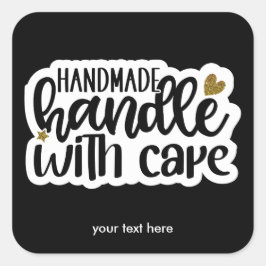 Adesivo Quadrado Alça feita à mão com autocolante