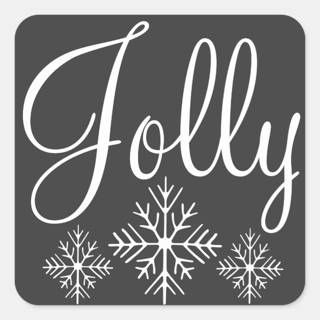 Adesivo Quadrado Alcalço Jolly Snowflakes Stickers (Frente)
