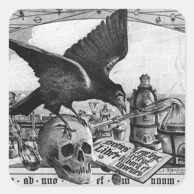 Adesivo Quadrado Alchemy Lab e Stickers (Frente)