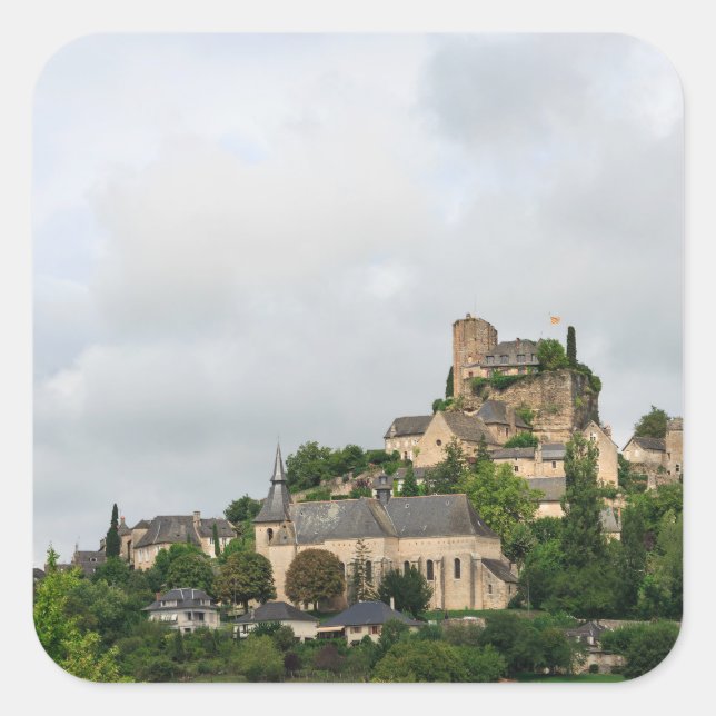 Adesivo Quadrado Aldeia de Turenne na França (Frente)