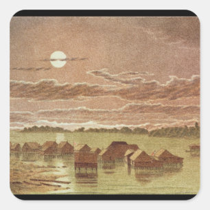 Adesivo Quadrado Aldeia em Basilan, Filipinas