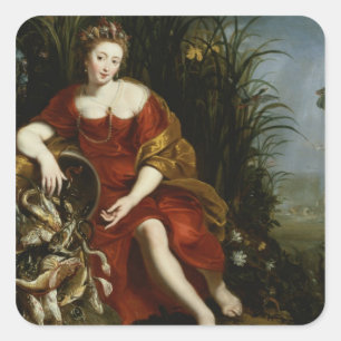 Adesivo Quadrado Alegoria da água