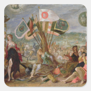 Adesivo Quadrado Alegoria das guerras turcas