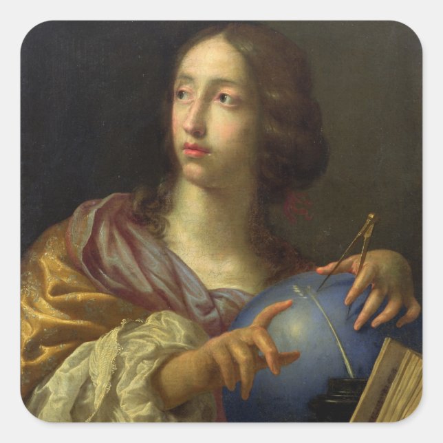 Adesivo Quadrado Alegoria de astronomia (Frente)