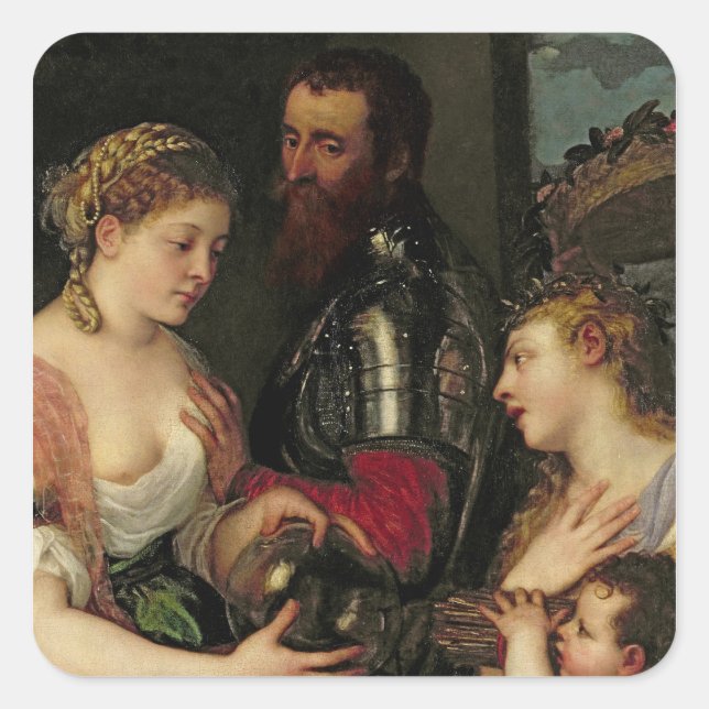 Adesivo Quadrado Alegoria de vida casada (Frente)