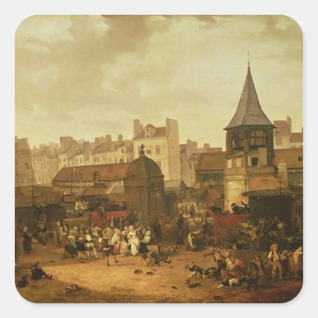 Adesivo Quadrado Alegria em Les Halles (Frente)