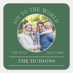 Adesivo Quadrado Alegria Verde Moderna À Foto Da Ronda Mundial