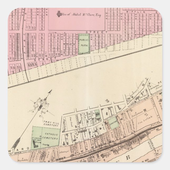 Adesivo Quadrado Alegy ward 8 Homestead (Frente)