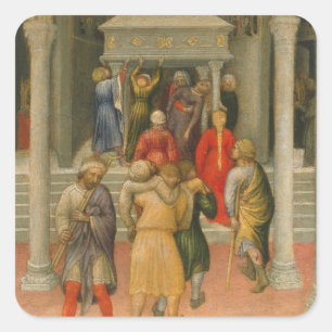 Adesivo Quadrado Aleijado e doente curado no túmulo de São Nicola