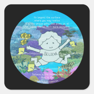 Adesivo Quadrado Além da superfície