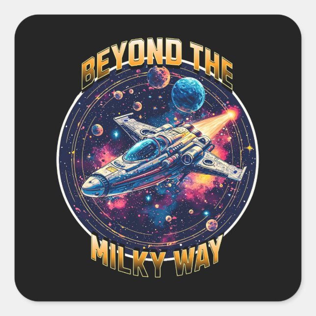 Adesivo Quadrado Além da Via Látea (Frente)