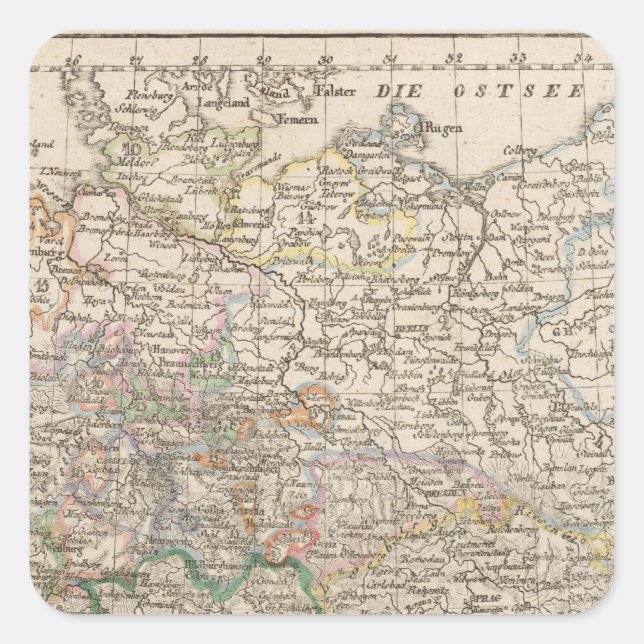 Adesivo Quadrado Alemanha 14 (Frente)