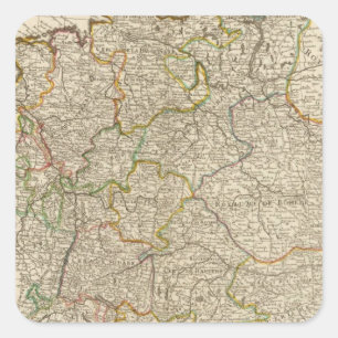 Adesivo Quadrado Alemanha, Áustria, Europa