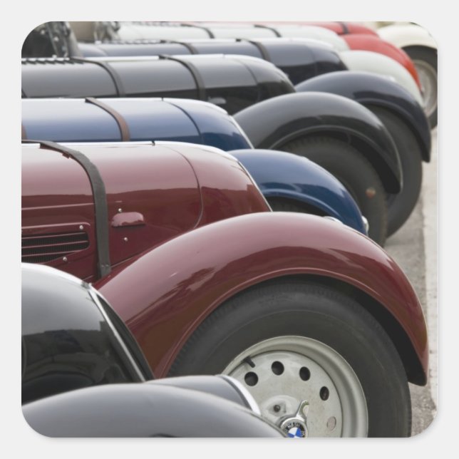 Adesivo Quadrado Alemanha, Bayern-Bavaria, Munique. BMW Welt Car (Frente)