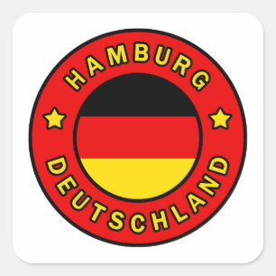 Adesivo Quadrado Alemanha de Hamburgo