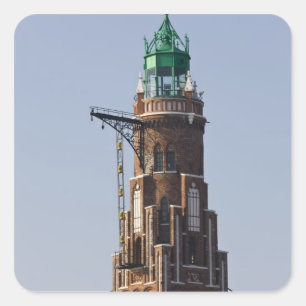 Adesivo Quadrado Alemanha, Estado de Bremen, Bremerhaven. Porto