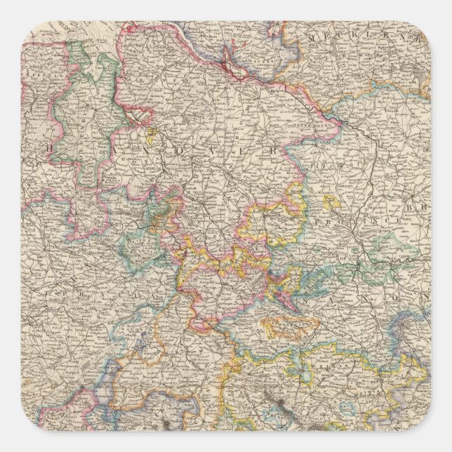 Adesivo Quadrado Alemanha Ocidental (Frente)